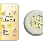 セブンイレブンのセブンプレミアム ミニマロ ミルククリーム味を比較する。税込価格：192円、カロリー：153kcal、たんぱく質：0.9g、脂質：6.9g、炭水化物：21.8g、糖質：21.7g、食物繊維：0.1g、食塩相当量：0g。もふっと軽く、ふわっと甘い、小粒のマシュマロ。アレルギー：乳。