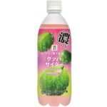 セブンイレブンの７Ｐ濃いグァバサイダー５００ｍｌを比較する。税込価格：127円、カロリー：55kcal、たんぱく質：0g、脂質：0g、炭水化物：14g、糖質：14g、食物繊維：0g、食塩相当量：0.1g。“果実の甘み、濃い味わい”グァバ果汁を使用した、爽やな酸味と甘みを感じる炭酸飲料です。アレルギー：なし。