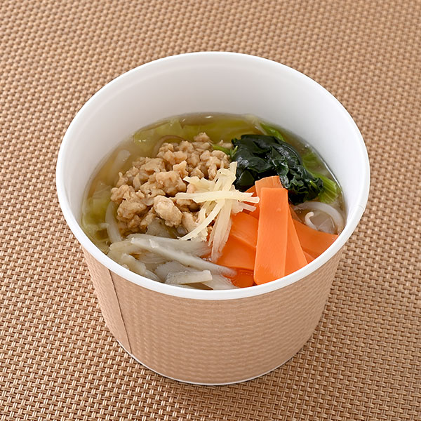 ファミリーマートの具だくさん生姜スープを比較する。税込価格：398円、カロリー：86kcal、たんぱく質：6.3g、脂質：5g、炭水化物：5.2g、食塩相当量：3.1g。1/3日分の野菜を使用し、鶏や野菜、だしの旨みをきかせた具だくさんなしょうがスープです。具材にはそぼろ、野菜、針しょうがなどを使用しています。 ※山梨県の一部、長野県では取り扱いございません。 ※九州地方は宮崎県・鹿児島県での取り扱いです。アレルギー：小麦、卵、大豆、鶏肉、ゼラチン。