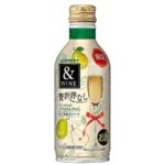 セブンイレブンの＆ワイン スパークリング贅沢洋なし２８０ｍｌ缶を比較する。税込価格：337円。