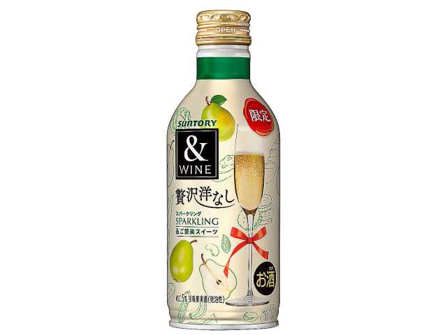 セブンイレブンの＆ワイン スパークリング贅沢洋なし２８０ｍｌ缶を比較する。税込価格：337円。
