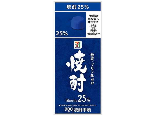 セブンイレブンの７プレミアム 焼酎 ２５度 ９００ｍｌを比較する。税込価格：548円。