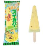 セブンイレブンのロッテ ひと夏の黄色いスイカバーを比較する。税込価格：140円。アレルギー：乳、小麦。