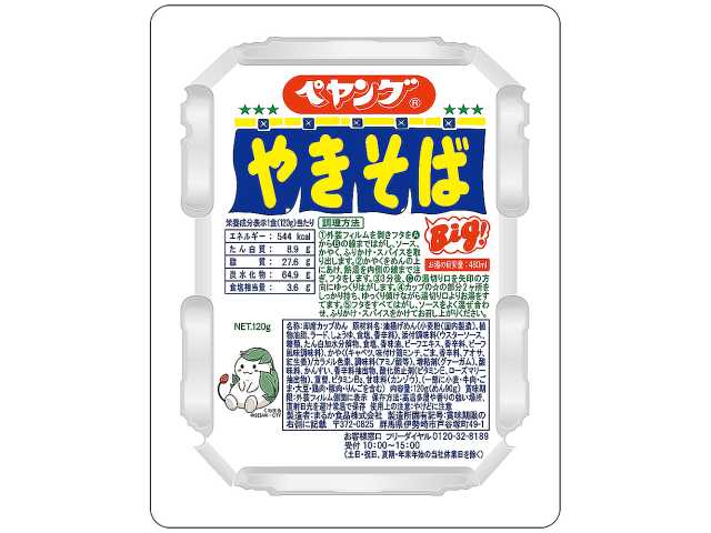 セブンイレブンのペヤング ソースやきそばを比較する。税込価格：231円。アレルギー：小麦。