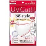 セブンイレブンのビースタイルＵＶカットホワイト ３枚を比較する。税込価格：328円。
