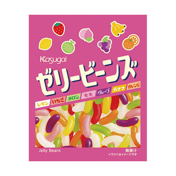 ファミリーマートの春日井 ゼリービーンズを比較する。税込価格：192円。クセになるシャリむち食感と7種類のフルーツ味が楽しめるゼリービーンズです。ニュー×レトロのかわいいパッケージです。 ［ファミリーマート先行発売・数量限定］。