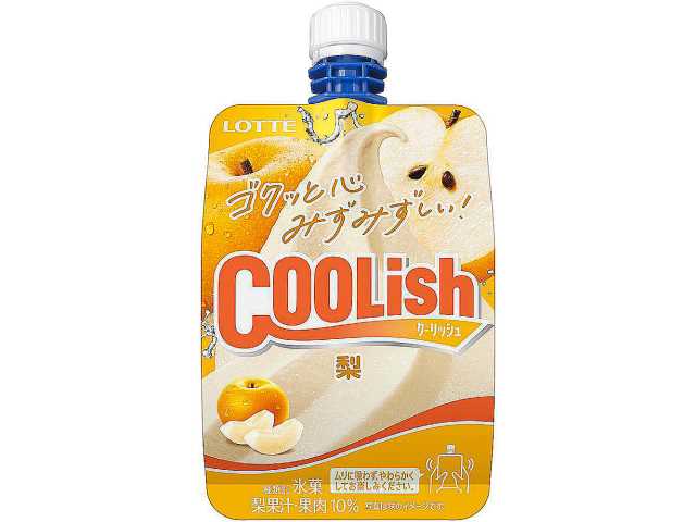 セブンイレブンのロッテ クーリッシュ 梨を比較する。税込価格：194円。アレルギー：乳。