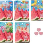 セブンイレブンのカンロ ピュレグミ すいすい塩スイカを比較する。税込価格：162円。