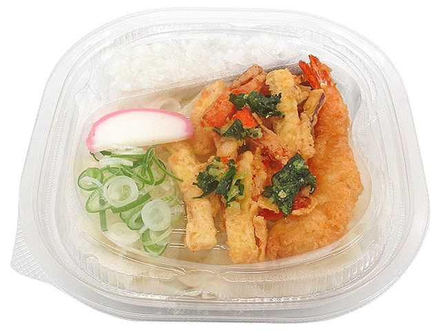 セブンイレブンの冷しおろしきしめん 海老天と野菜バラ天を比較する。税込価格：626円、カロリー：557kcal、1円あたりカロリー：0.89kcal/円、たんぱく質：11.5g、1円あたりたんぱく質：0.02g/円、脂質：10.9g、炭水化物：106g、糖質：100.3g、食物繊維：5.7g、食塩相当量：3.5g。海老天と野菜バラ天を乗せた名古屋めしとして親しまれている冷たいきしめんです｡。アレルギー：卵、乳、小麦、えび。