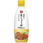 セブンイレブンの７ザ・プライス おろし生しょうがを比較する。税込価格：387円、カロリー：59kcal、1円あたりカロリー：0.15kcal/円、たんぱく質：0.5g、1円あたりたんぱく質：0.01未満g/円、脂質：0.4g、炭水化物：16.3g、糖質：10.5g、食物繊維：5.8g、食塩相当量：1.5g。爽やかな香りのおろし生しょうがです。扱いやすいチューブ形状の大容量タイプで、薬味としてだけでなく調理にもたっぷりとお使いいただけます。アレルギー：なし。