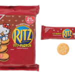 セブンイレブンのリッツ ハローキティ ファミリーパック チョコサンド ７袋入を比較する。税込価格：356円。アレルギー：小麦。