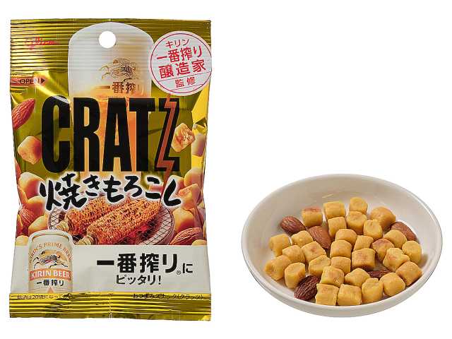 セブンイレブンのグリコ クラッツ 焼きもろこしを比較する。税込価格：171円。アレルギー：乳、小麦。