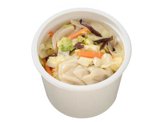 セブンイレブンの１／３日分の野菜 もっちり餃子の中華スープを比較する。税込価格：354円、カロリー：158kcal、1円あたりカロリー：0.45kcal/円、たんぱく質：8.4g、1円あたりたんぱく質：0.02g/円、脂質：6.7g、炭水化物：18g、糖質：14g、食物繊維：4g、食塩相当量：3.6g。もっちり食感の水餃子とたっぷりの野菜を楽しめる中華スープです。アレルギー：卵、小麦。