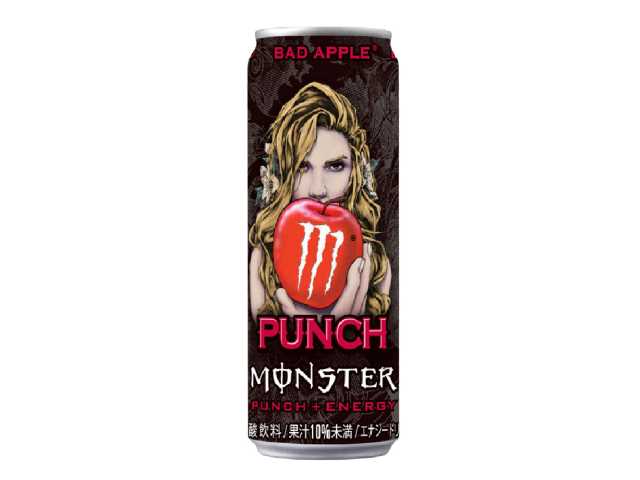 セブンイレブンのモンスター バッドアップル３５５ｍｌを比較する。税込価格：230円。