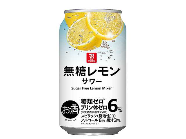 セブンイレブンの７ザ・プライス 無糖レモンサワー ３５０ｍｌを比較する。税込価格：102円。シチリア産レモン果汁に氷点凍結仕込みのフルーツスピリッツを加えることでしっかりとした果実感と後味のスッキリ感を両立させた飲み飽きない味わいです。