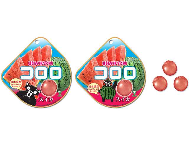 セブンイレブンの味覚糖 コロロ スイカを比較する。税込価格：160円。