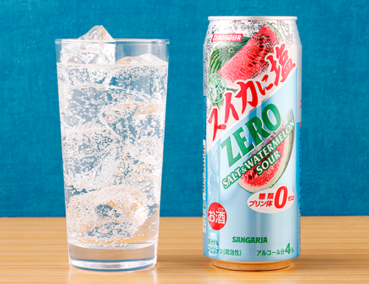 ローソン サンガリア ゼロサワー スイカに塩 500ml