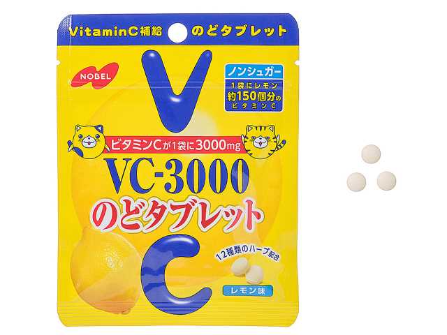 セブンイレブン ノーベル製菓 ＶＣ－３０００のどタブレット レモン味