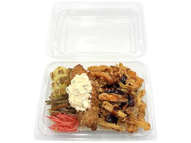 セブンイレブン ばらかき揚げ＆白身フライ弁当