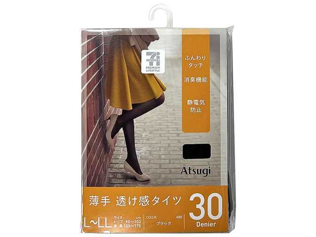 セブンイレブン ７ＰＬ薄手透け感タイツ３０Ｄ Ｌ－ＬＬ