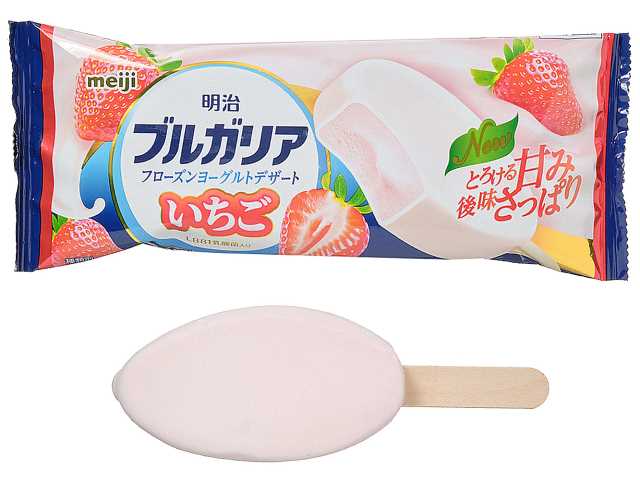 セブンイレブン 明治ブルガリアフローズンヨーグルトデザートいちご