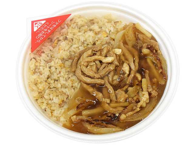 セブンイレブン 鉄鍋炒めの肉あんかけ炒飯 地養豚使用