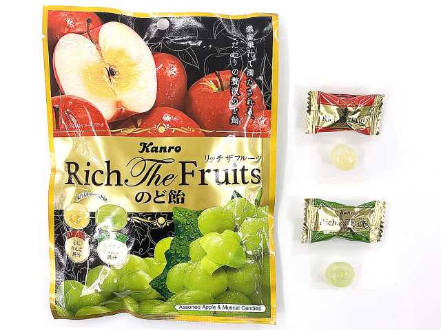 セブンイレブン カンロ リッチザフルーツのど飴 濃いりんご＆濃いマスカット