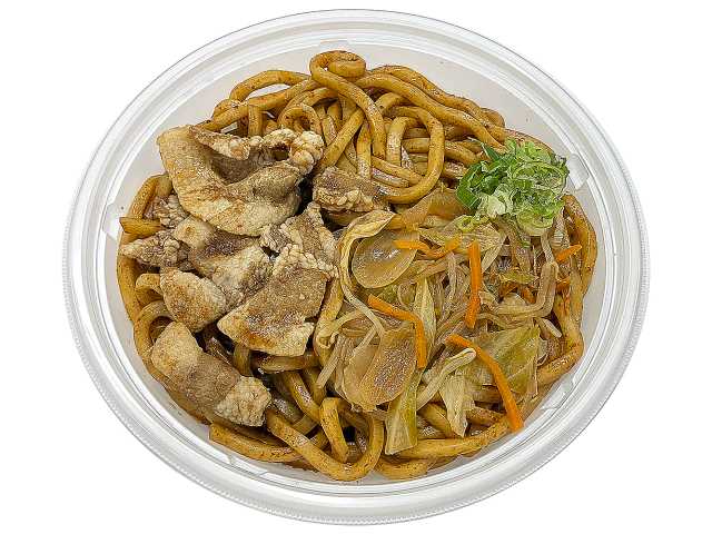 セブンイレブン 濃厚ソースのコク旨豚肉焼うどん