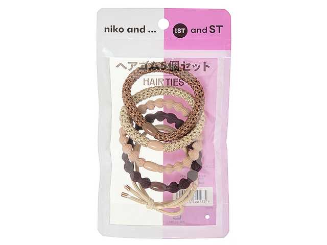 セブンイレブン ニコアンド ヘアゴム５個セット ＧＤ