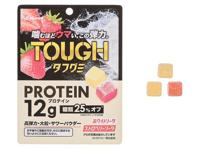 セブンイレブン カバヤタフグミＰＲＯＴＥＩＮホワイトソーダストロベリーソーダ