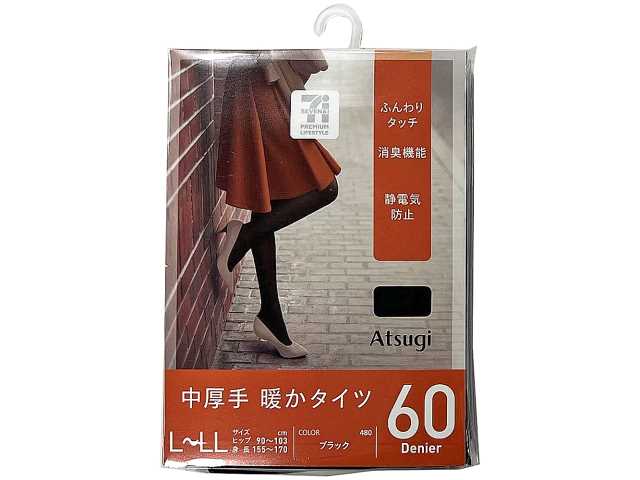 セブンイレブン ７ＰＬ中厚手暖かタイツ６０Ｄ Ｌ－ＬＬ