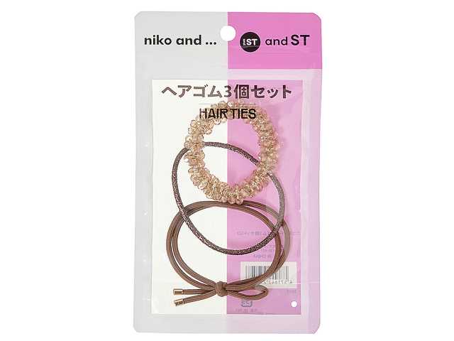 セブンイレブン ニコアンド ヘアゴム３個セット ＧＤ
