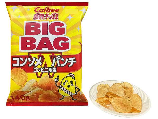 セブンイレブン カルビーポテトチップス コンソメＷパンチ ＢＩＧＢＡＧ