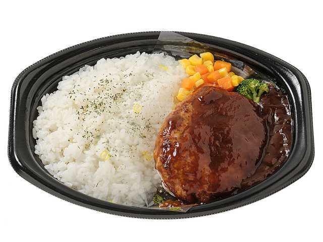 セブンイレブン デミソースのふっくら鉄板焼きハンバーグ