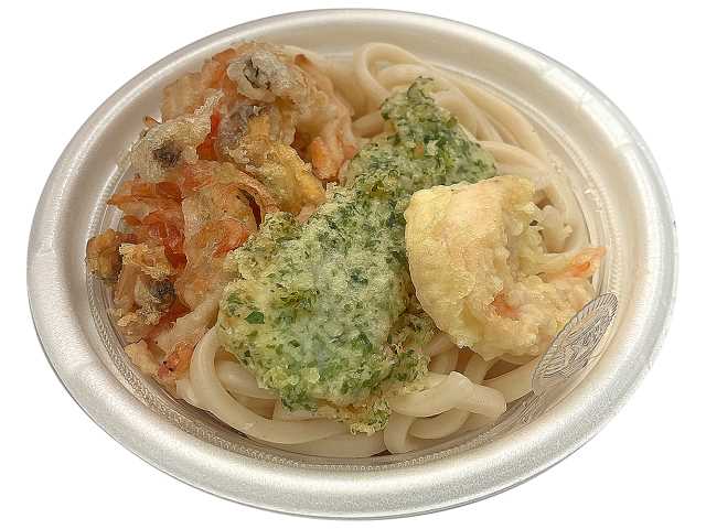 セブンイレブン ちょい盛 海鮮天ぷらうどん あさりだし＋