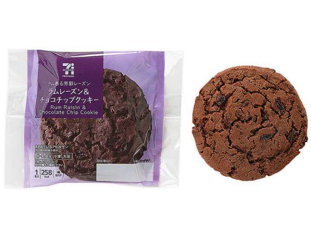 セブンイレブン ７Ｐラム香る芳醇レーズン ラムレーズン＆チョコチップクッキー