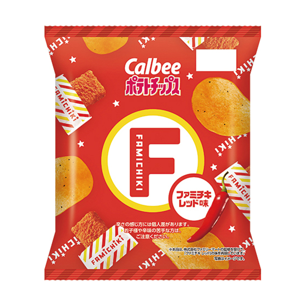 ファミリーマート カルビー ポテトチップス ファミチキレッド味