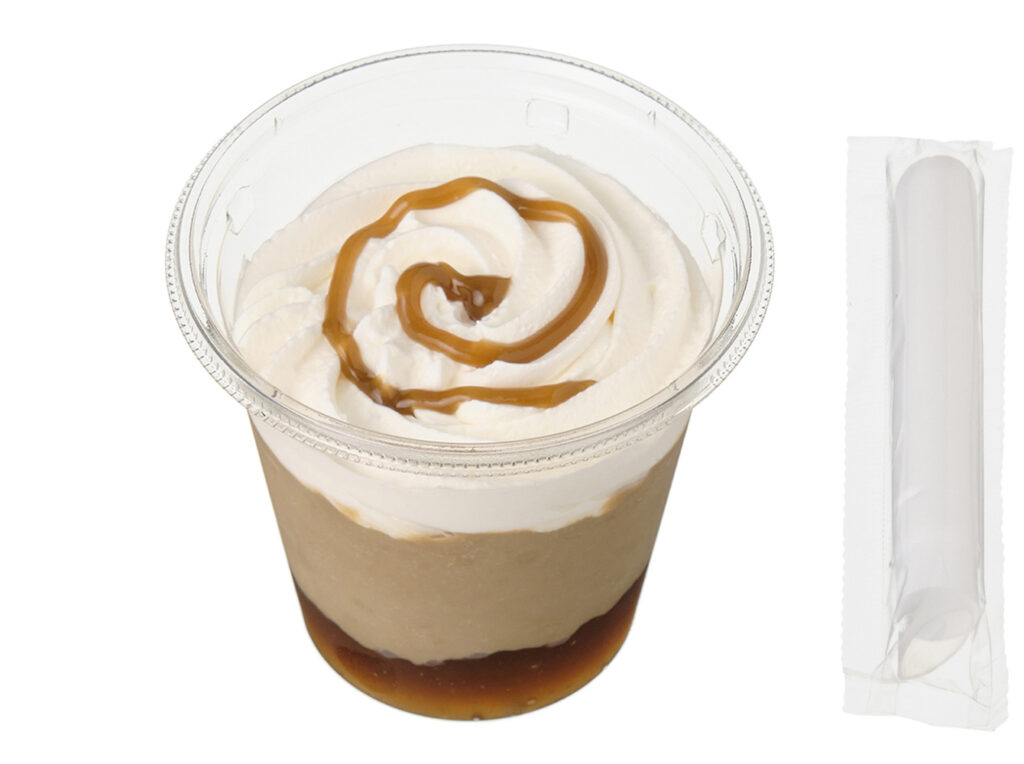 セブンイレブン まぜまぜスイーツ ほうじ茶ラテ わらびもち入り