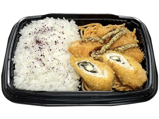 セブンイレブン ２種盛り チーズチキンカツ弁当