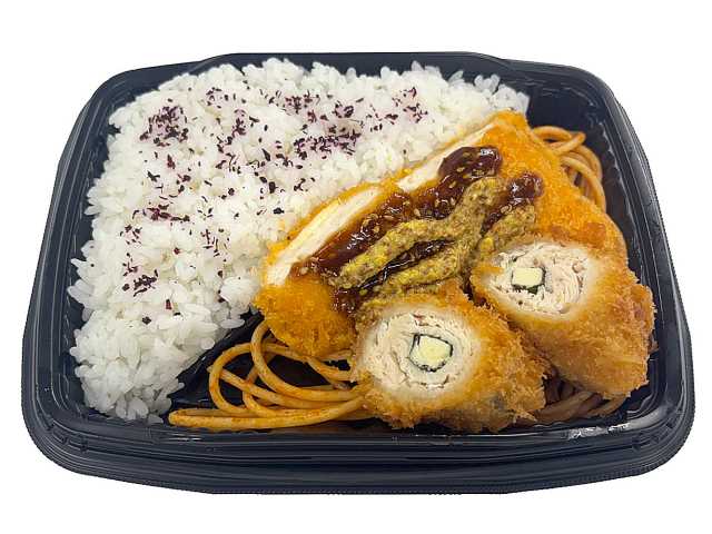 セブンイレブン ２種盛りチーズチキンカツ弁当