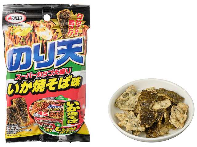 セブンイレブン マルエス のり天 スーパーカップ大盛りいか焼そば味