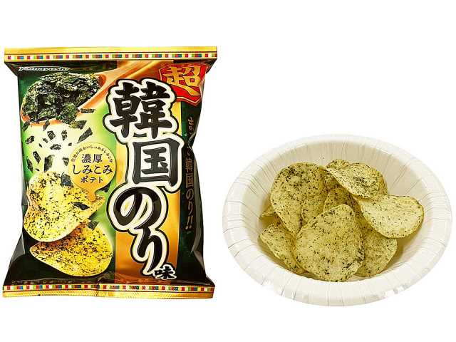 セブンイレブン 山芳 ポテトチップス 超！韓国のり味