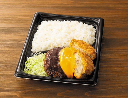ローソン グーコロ男爵＆ハンバーグ弁当(チーズソース)